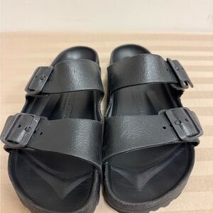 Black Double Strap Sandals